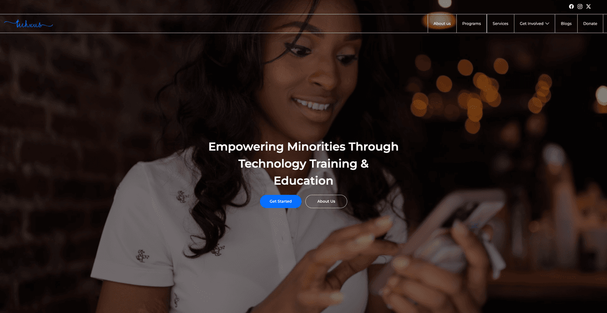 Technology Training Platform for Minorities